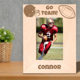 Go Team Football Custom Name Etched Frames