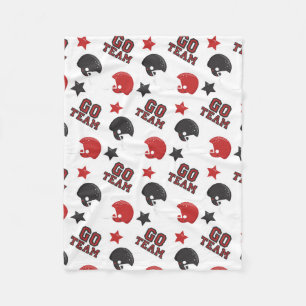 Go Team Football Helmet Fleece Blanket