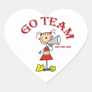 Go Team Rah Rah Rah T-shirts and Gifts Heart Sticker