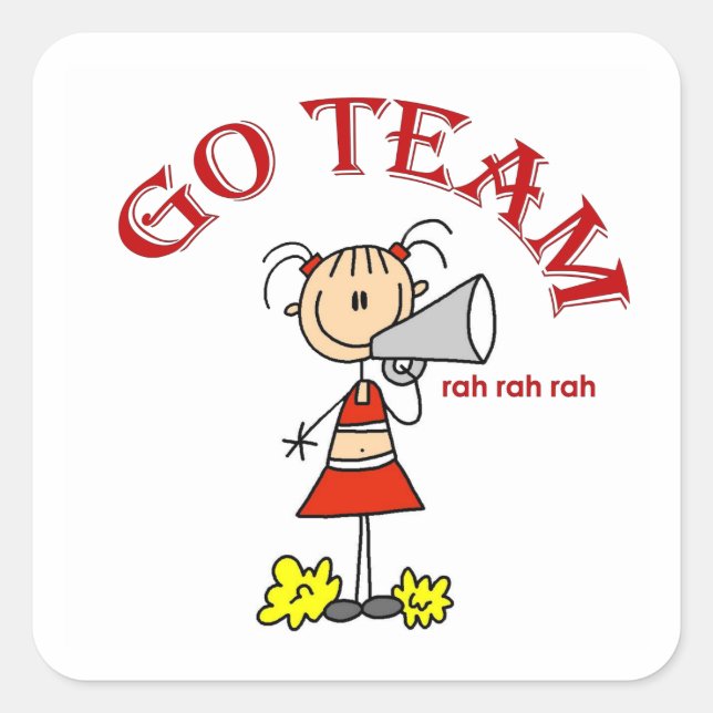 Go Team Rah Rah Rah T-shirts and Gifts Square Sticker (Front)