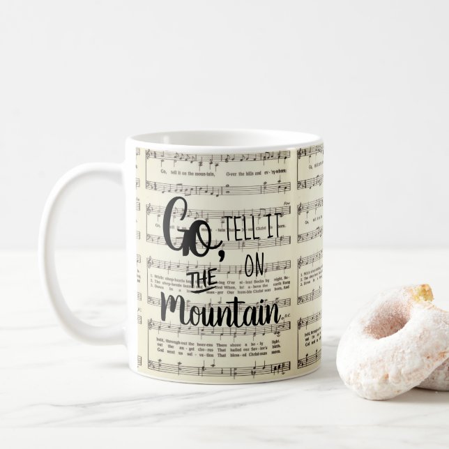 Go Tell It on the Mountain Coffee Mug (With Donut)