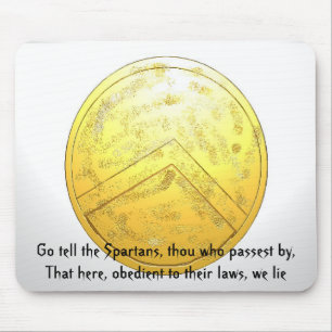 Go tell the Spartans, thou who p... Mouse Mat