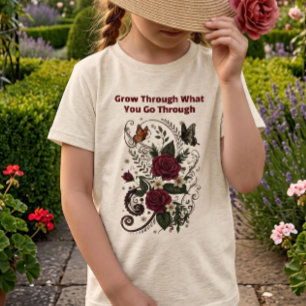 "Go Through" Inspirational Floral Women's T-Shirt Tri-Blend Shirt