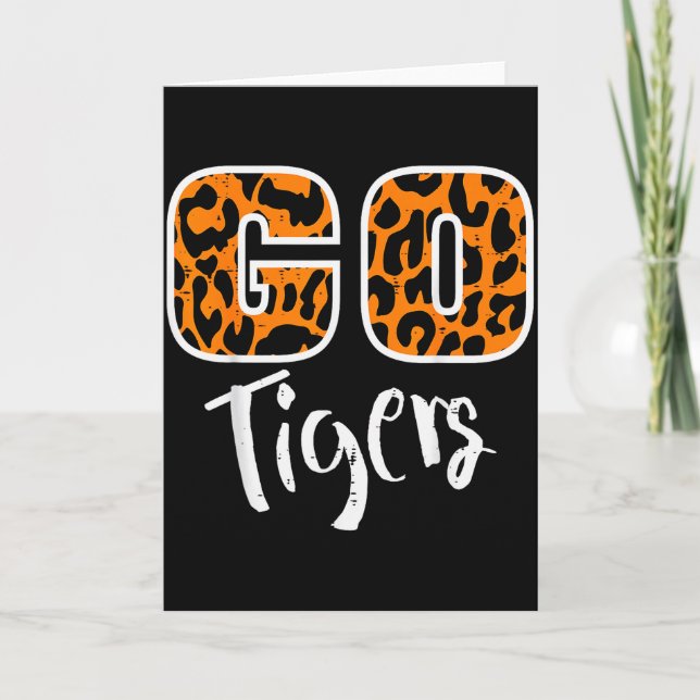 Go Tiger Men Women Kids Girls Youth Boys Teen  Card (Front)