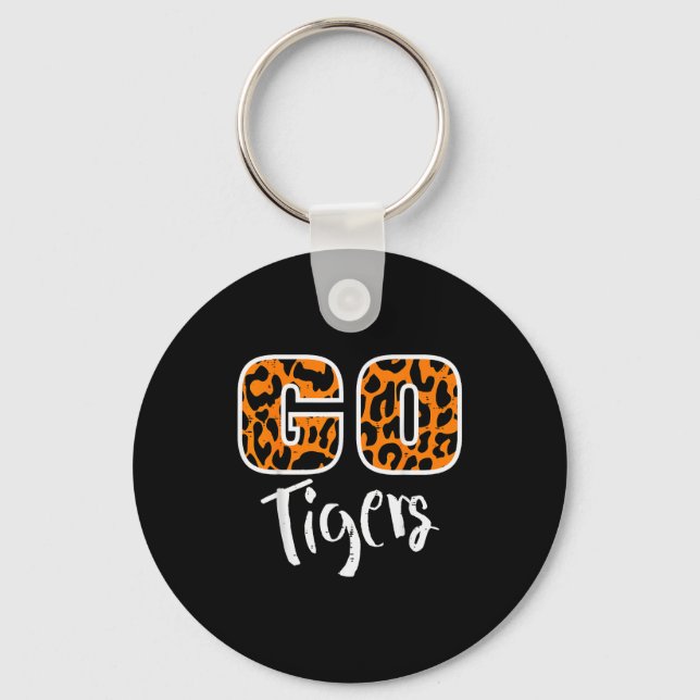 Go Tiger Men Women Kids Girls Youth Boys Teen  Key Ring (Front)