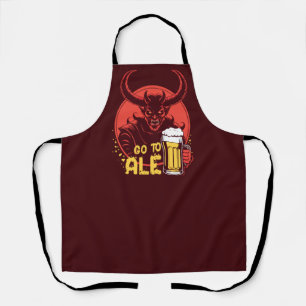 Go To Ale - Satan Drinking Beer Apron