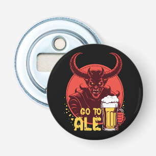 Go To Ale - Satan Drinking Beer Bottle Opener