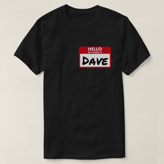 Go to Halloween as Dave T-Shirt (Design Front)