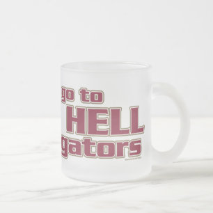 go to HELL gators Frosted Glass Beer Mug