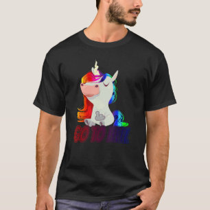 Go To Hell Middle Finger Unicorn T-Shirt