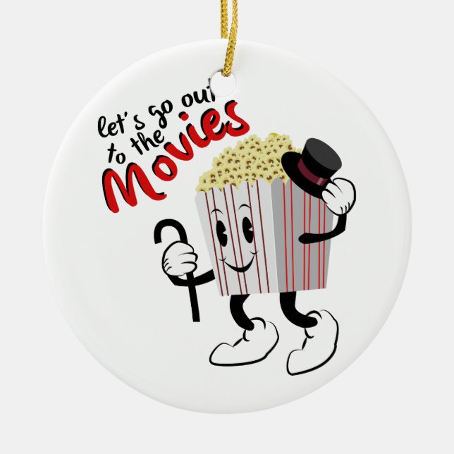 Go To Movies Ceramic Tree Decoration (Front)