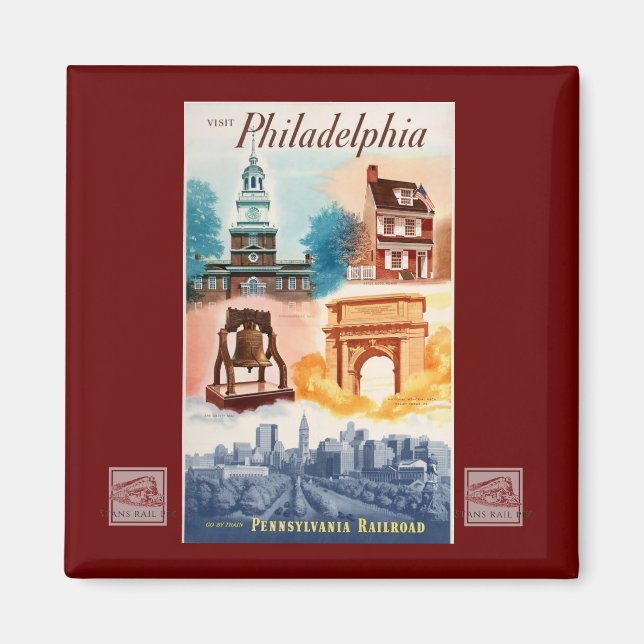 Go to Philadelphia on The PRR    Magnet (Front)