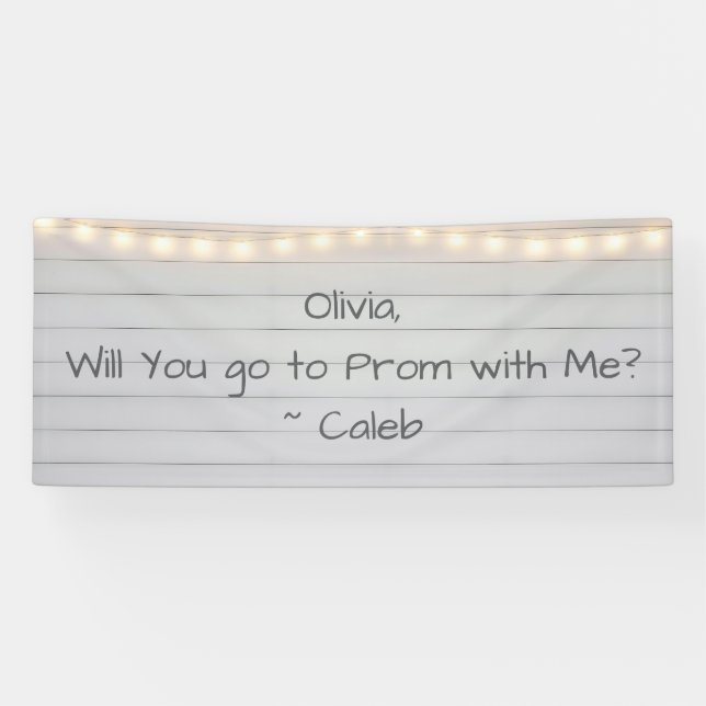  Go to Prom with Me | Romantic Promposal Banner (Horizontal)