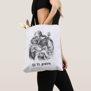 Go to St. Joseph Baby Jesus Religious Tote Bag
