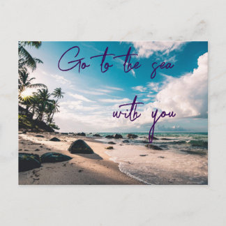 Go to the sea  postcard