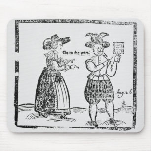 Go to the Wars, illustration from a pamphlet showi Mouse Mat