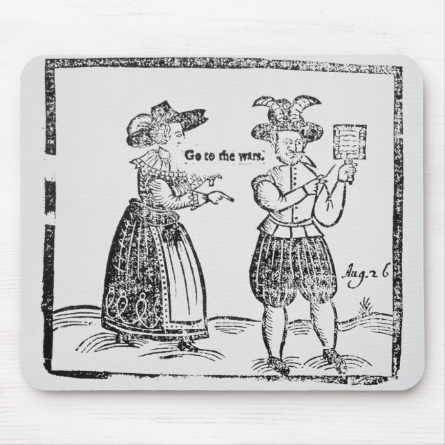 Go to the Wars, illustration from a pamphlet showi Mouse Mat (Front)