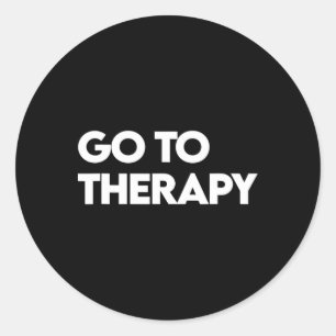 Go To Therapy Mental Health Awareness Classic Round Sticker