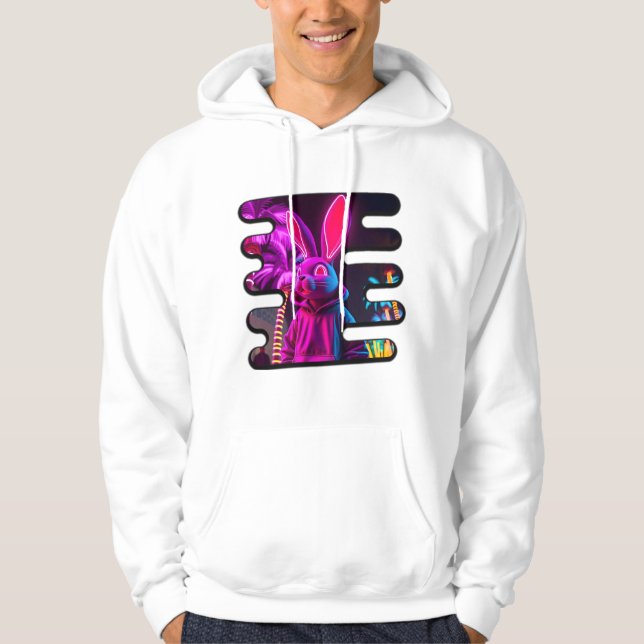 Go Urban With Neon Kash Rabbit Hoodie (Front)