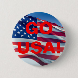 GO USA! 6 CM ROUND BADGE