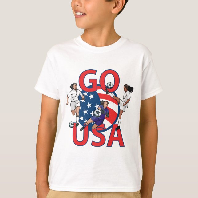 Go USA Womens Soccer T-Shirt (Front)