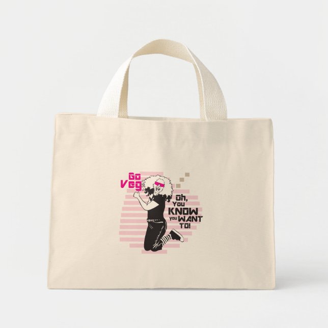 Go Veg! Mini Tote Bag (Front)