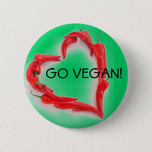 Go Vegan! 6 Cm Round Badge