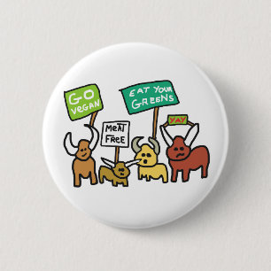 Go Vegan 6 Cm Round Badge