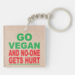 Go Vegan And No-One Gets Hurt, Vegan Key Ring