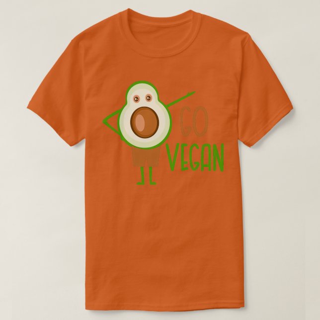 Go Vegan Avocado Classic TShirt (Design Front)