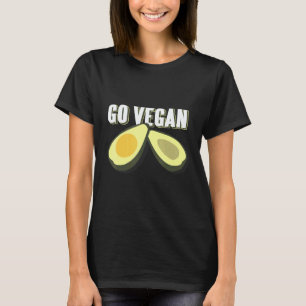 Go VEGAN Awesome Avocado Designs Vegan Present T-Shirt