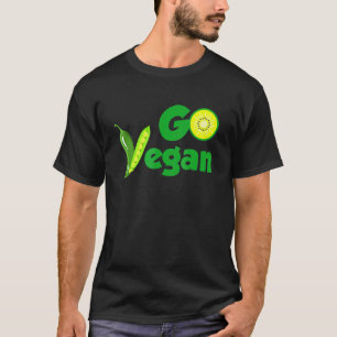 Go Vegan Bean Kiwi Vegetarian T-Shirt