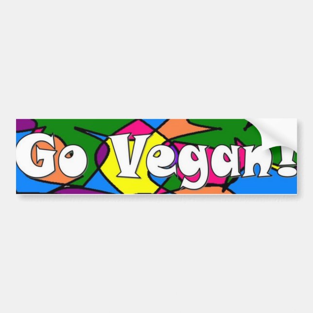 Go Vegan Bumper Sticker (Front)