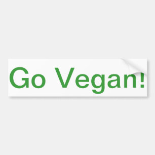 go vegan bumper sticker