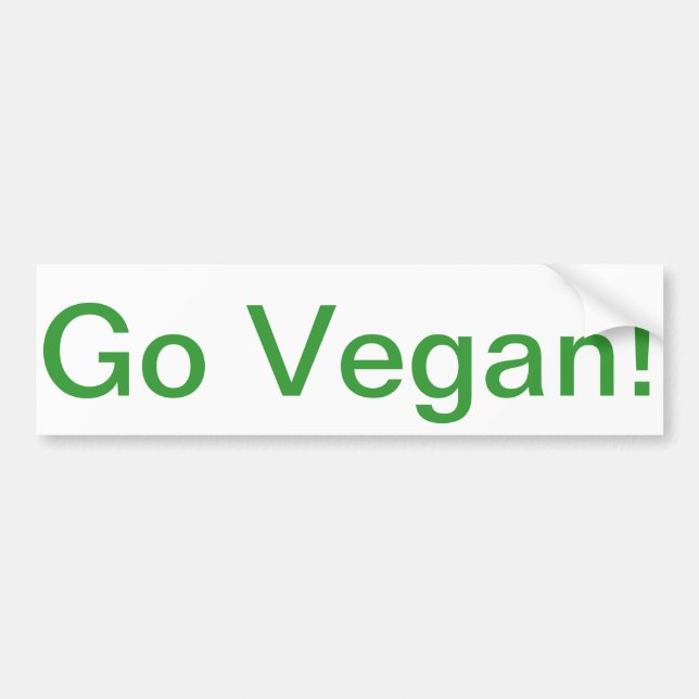 go vegan bumper sticker (Front)