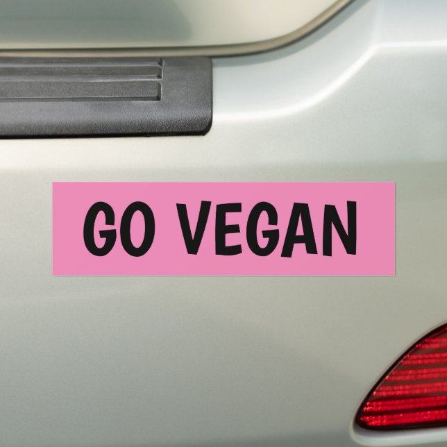 GO VEGAN BUMPER STICKERS (On Car)
