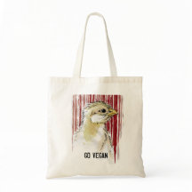 GO VEGAN Chick Barcode Tote