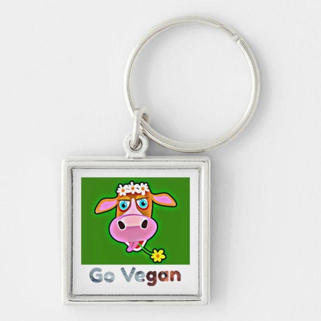 Go vegan  collection key ring (Front)