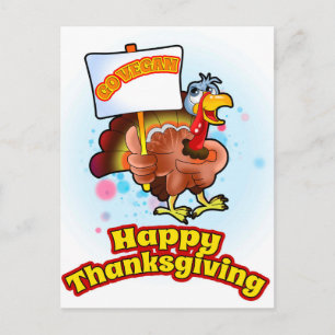 Go Vegan Happy Thanksgiving  Postcard