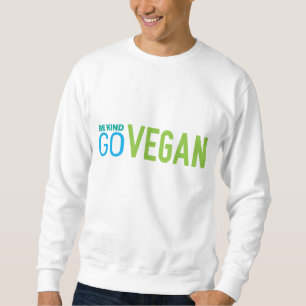 go vegan  Mens white Sweatshirt