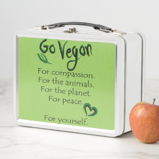 GO-VEGAN METAL LUNCH BOX