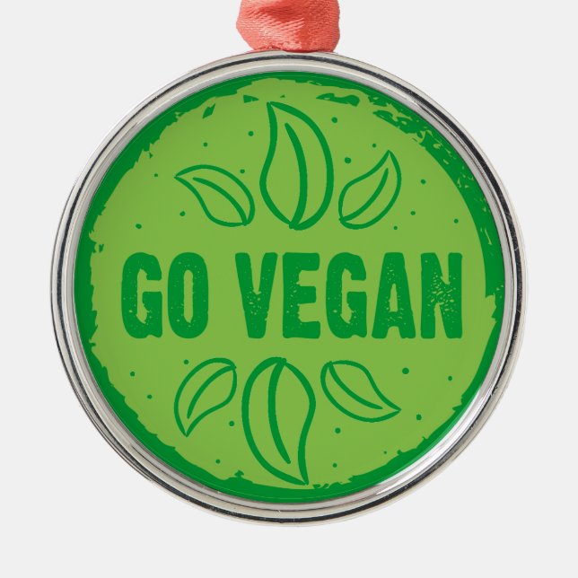 Go Vegan Metal Tree Decoration (Front)