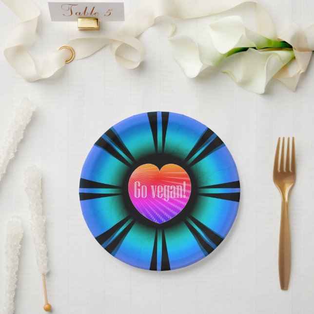  Go Vegan  Paper Plate (Wedding)