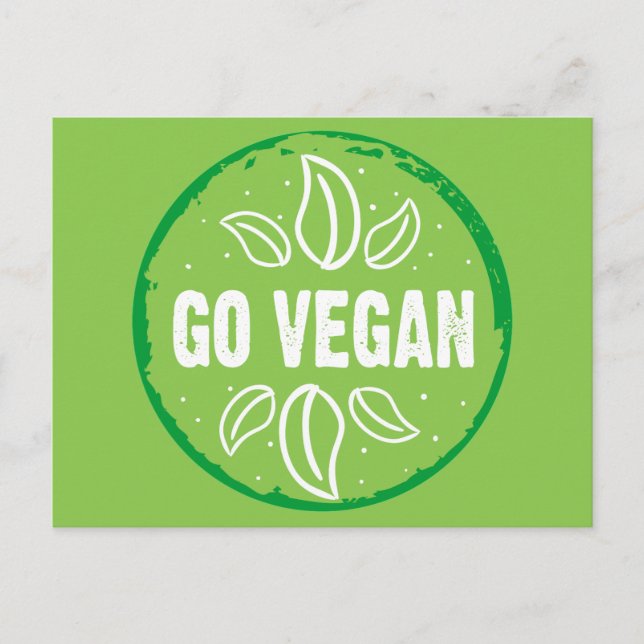 Go Vegan Postcard (Front)