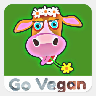 Go vegan sticker
