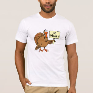 GO VEGAN, TURKEY MESSAGE T-Shirt
