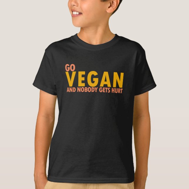Go Vegan - Vegan, Vegetarians - D3 Designs T-Shirt (Front)