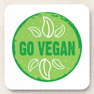 Go Vegan, vegan, veggie, vegetarian, Coaster