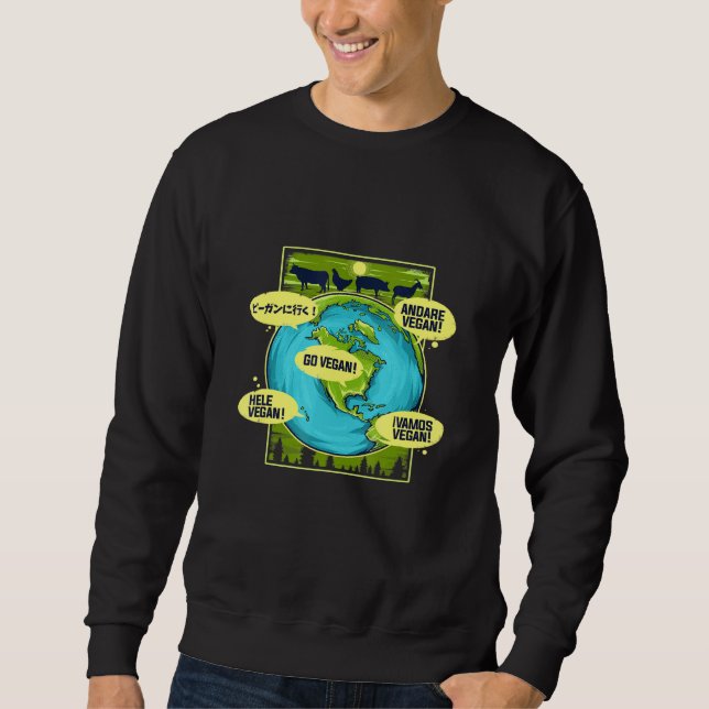 Go Vegan Worldwide 1 Sweatshirt (Front)