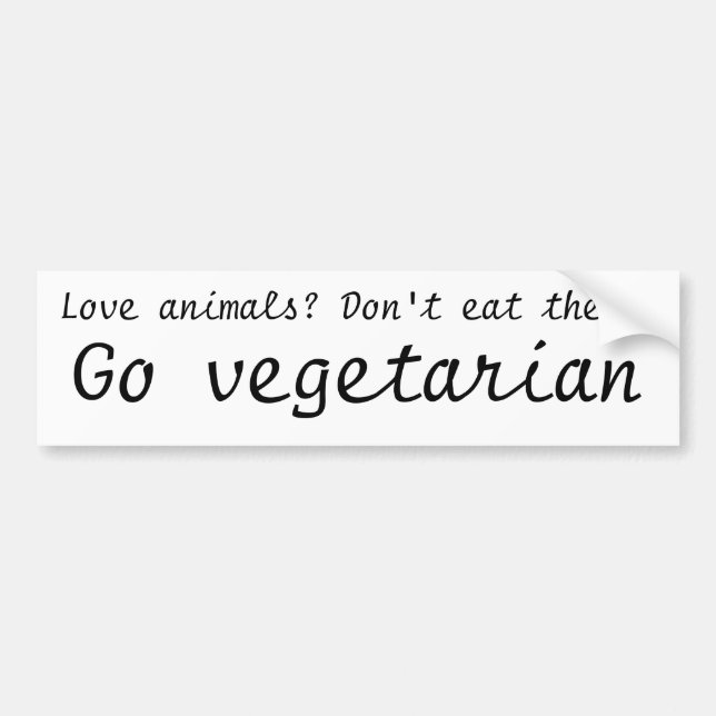 Go vegetarian bumper sticker (Front)